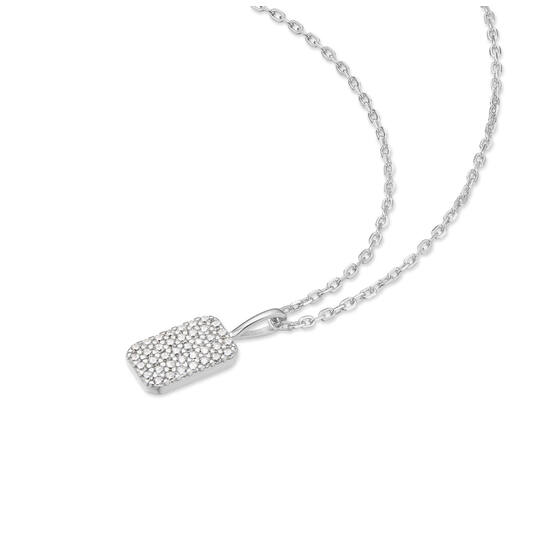  Sunny Sparkler - Colliers met hanger - Zilver / Gerodineerd - Zirkonia - 46-50 cm